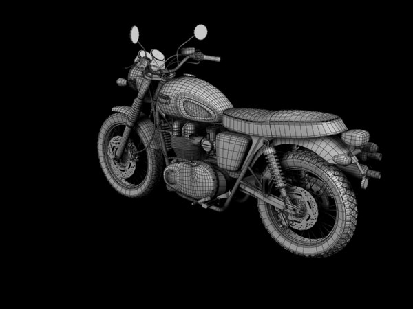 triumph scrambler 900 2012 3d model - Triumph Scrambler 900 2012 by Gonzo_3d